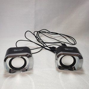 Bonks DX-12 Mini USB-Powered Computer Speakers - Black, w/Volume Control Dial